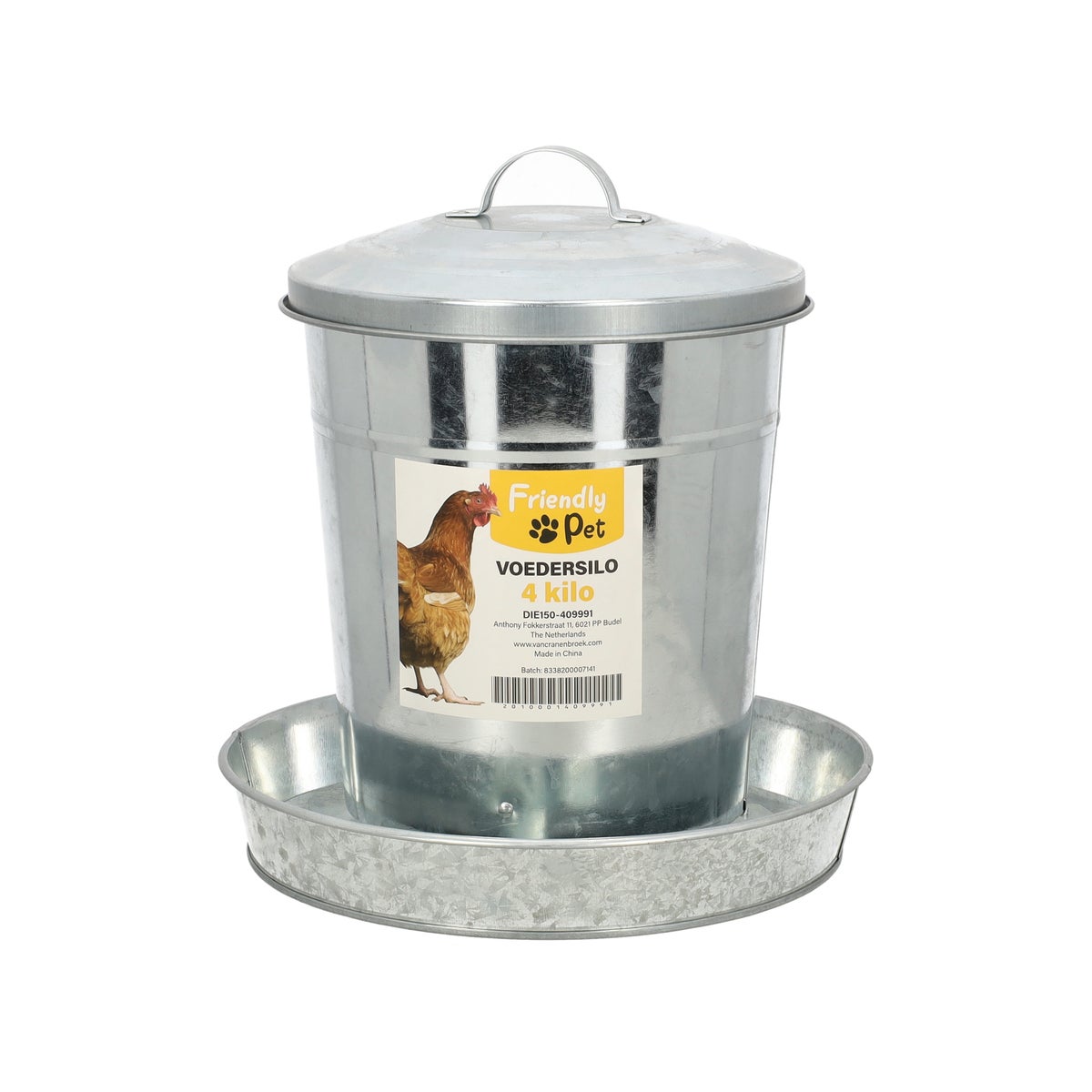 Voedersilo metaal 4 kg Voedersilo metaal 4 kg