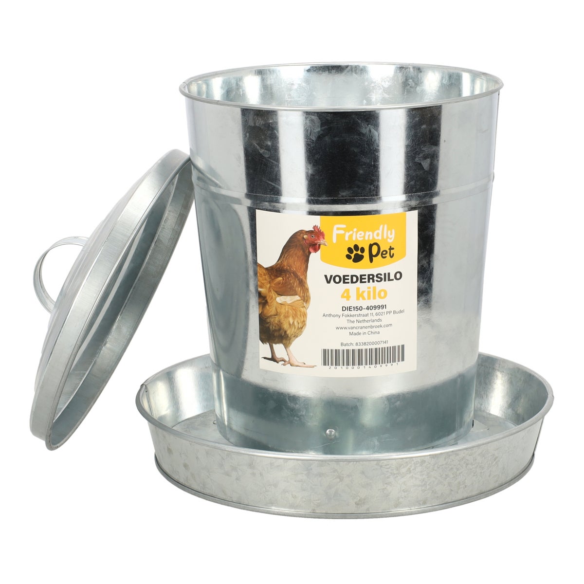 Voedersilo metaal 4 kg Voedersilo metaal 4 kg