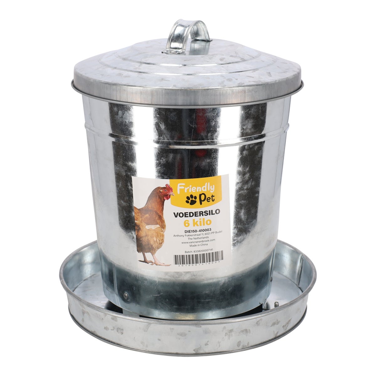 Voedersilo metaal 6 kg Voedersilo metaal 6 kg