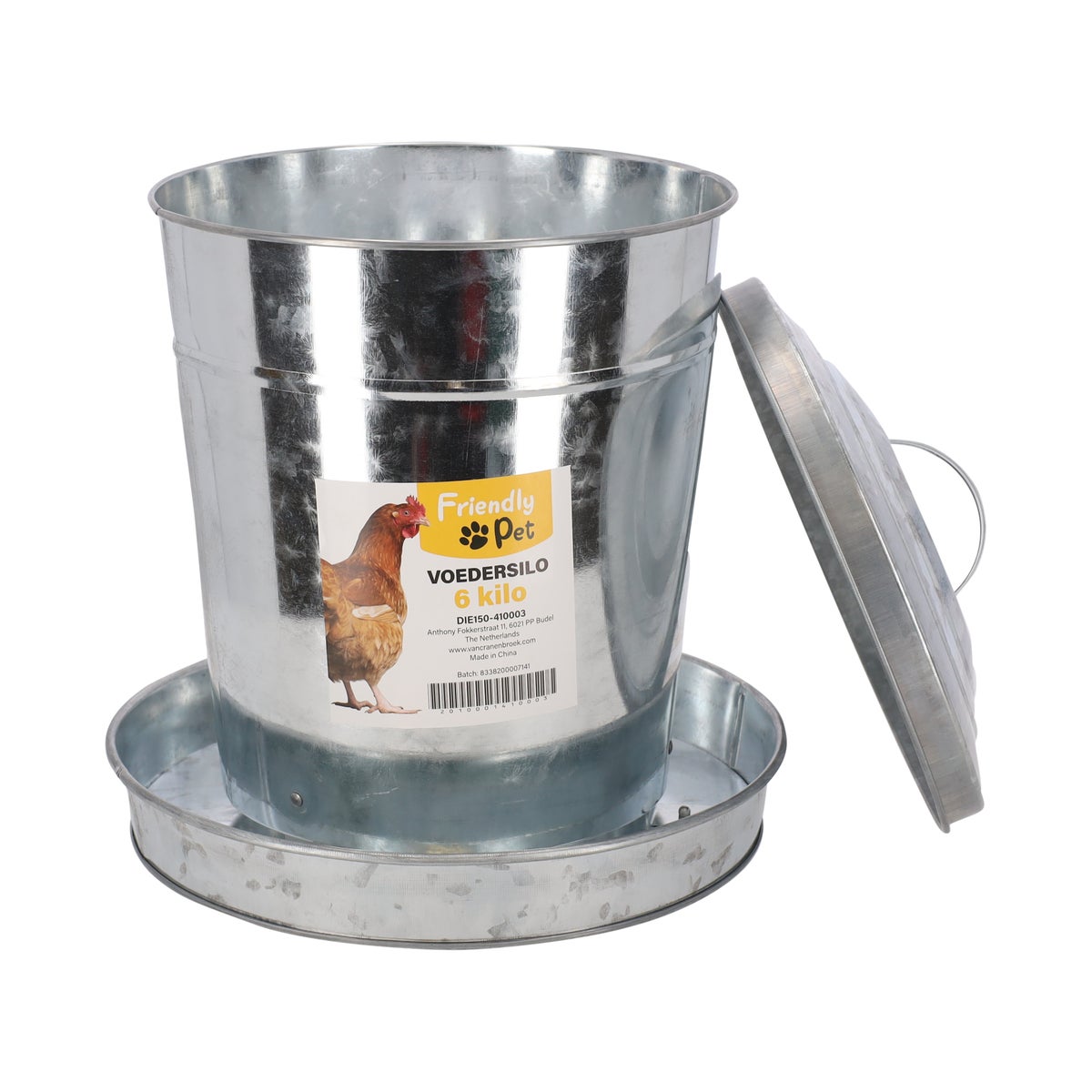 Voedersilo metaal 6 kg Voedersilo metaal 6 kg