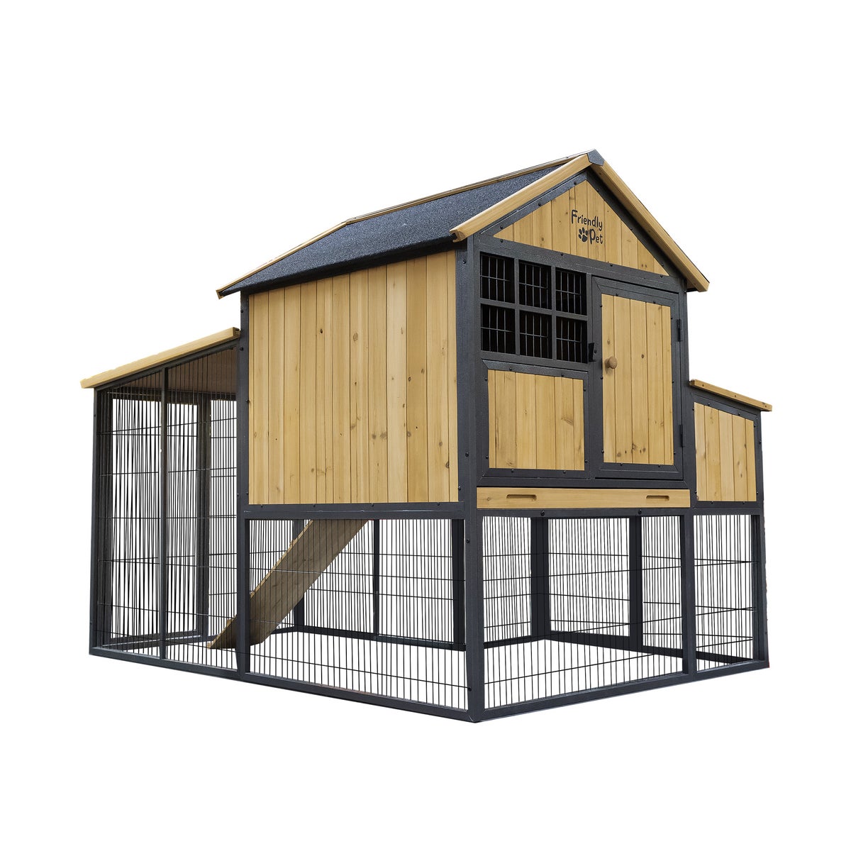 Kippenhok met ren 189 x 135 cm Kippenhok met ren 189 x 135 cm