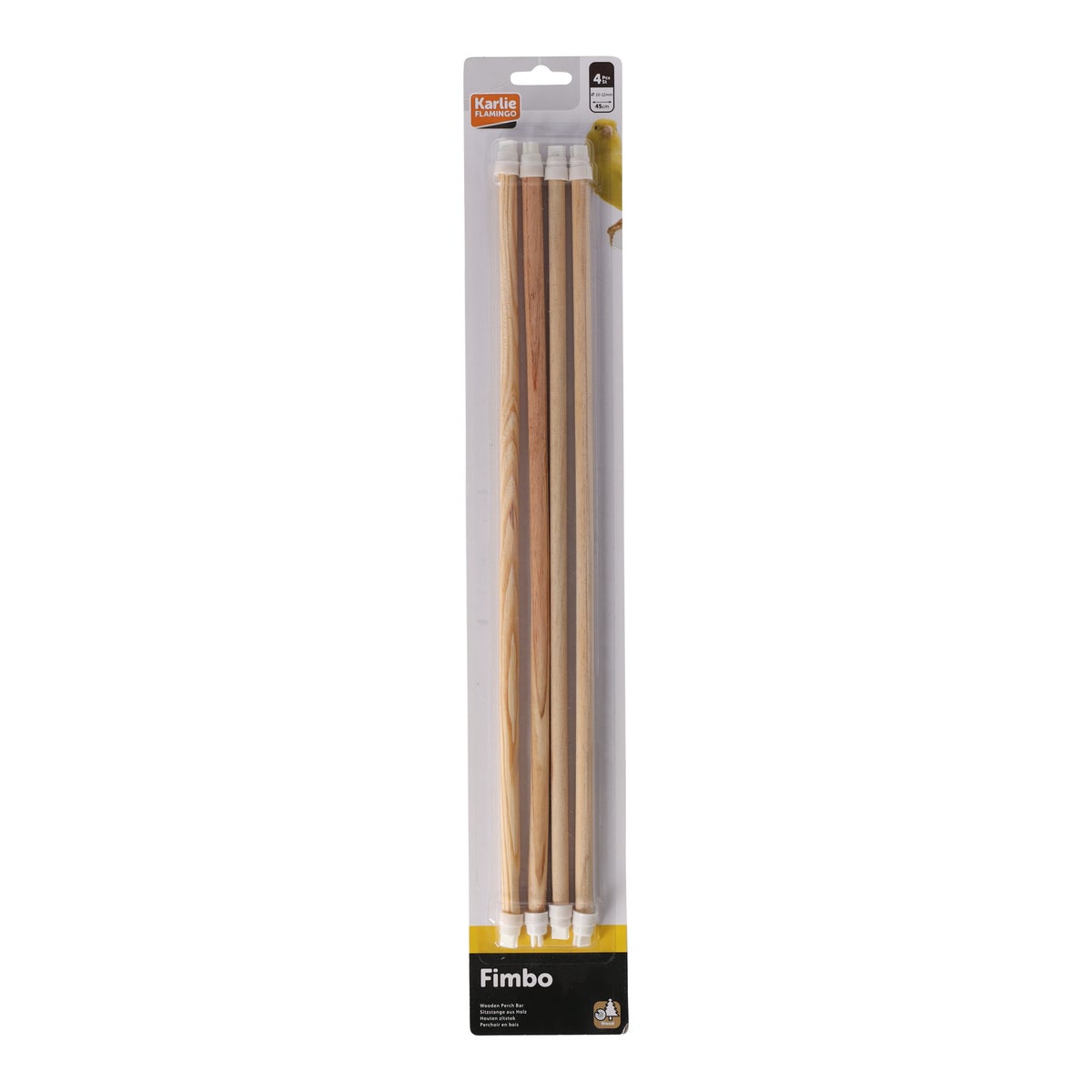 Zitstang vogel hout 45cm 4st Zitstang vogel hout 45cm 4st