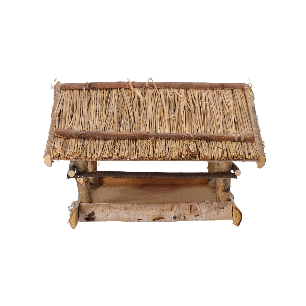 Voederhuis staand boomklever stro Voederhuis staand boomklever stro