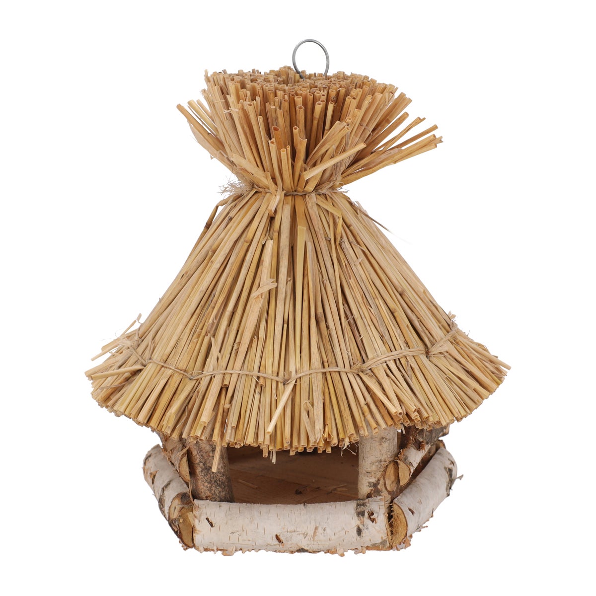 Voederhuis hangend appelvink stro Voederhuis hangend appelvink stro