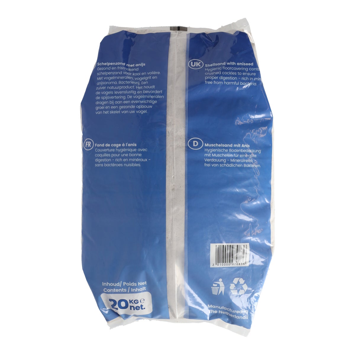 Schelpenzand super wit 20kg Schelpenzand super wit 20kg