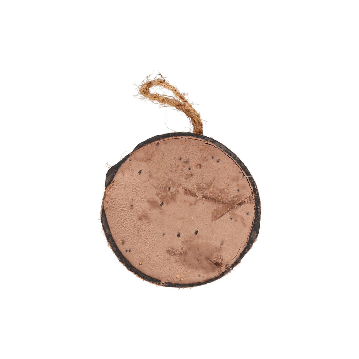 Halve cocosnoot gevuld met pindakaas Smulti Halve cocosnoot gevuld met pindakaas Smulti