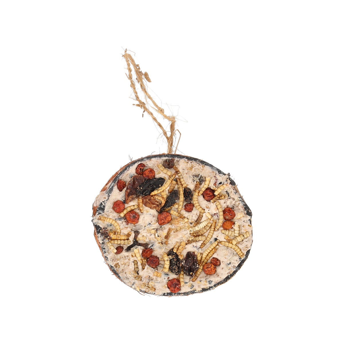 Halve cocosnoot met vet en granola Smulti Halve cocosnoot met vet en granola Smulti