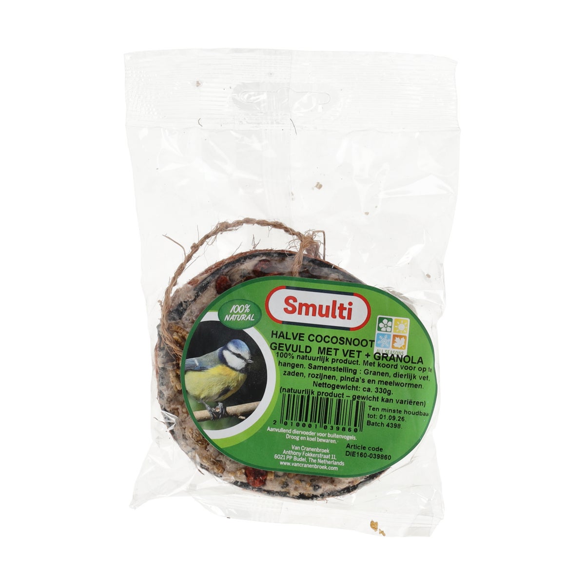 Cocosnoot half vet met granola Smulti Cocosnoot half vet met granola Smulti