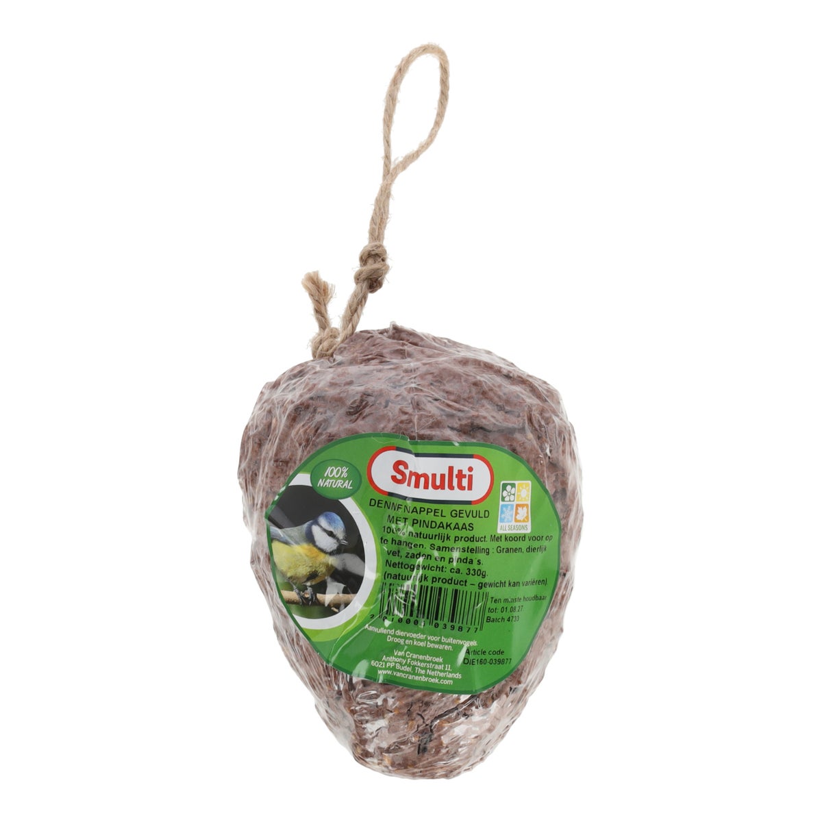 Dennenappel pindakaas Smulti Dennenappel pindakaas Smulti