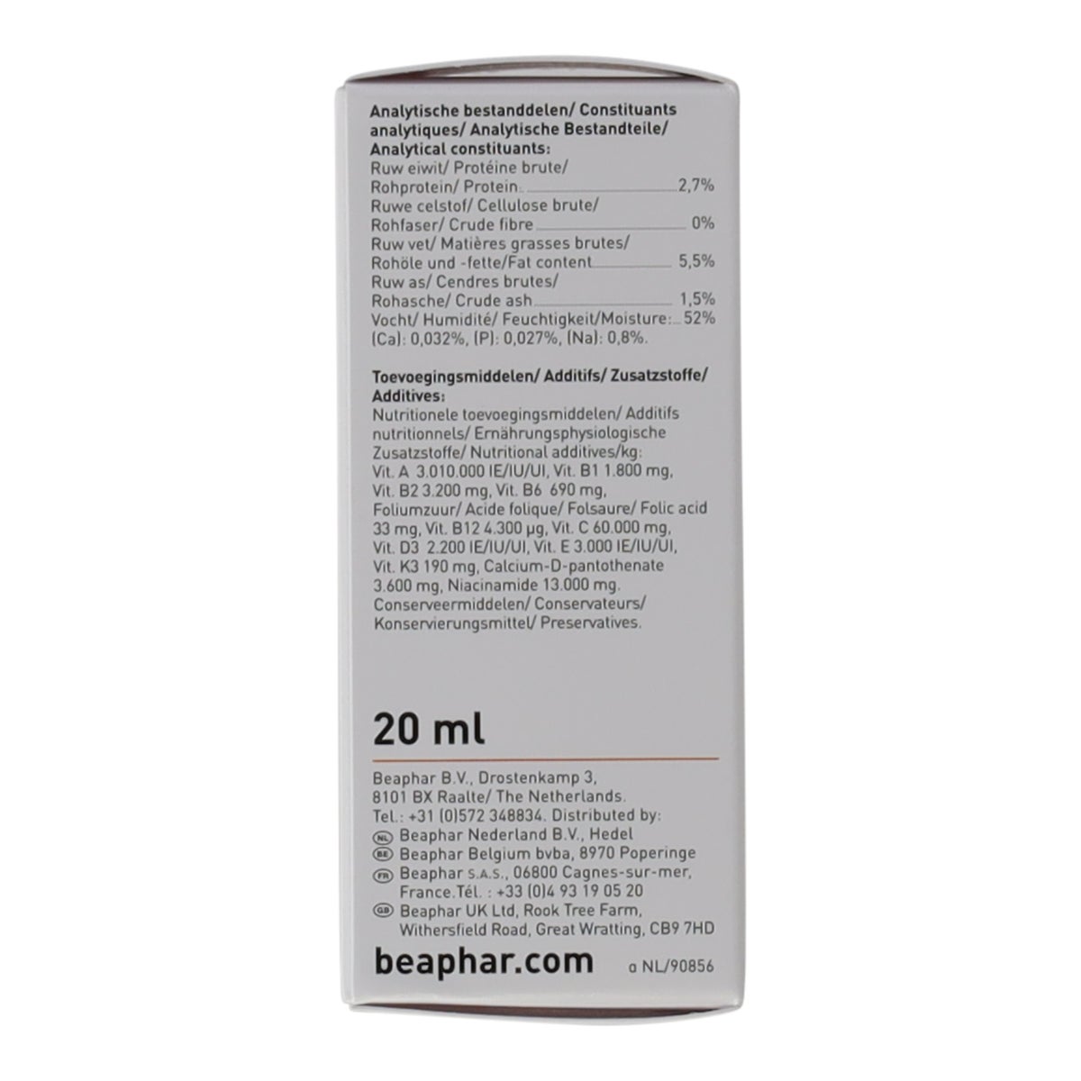 Multi-vitaminen papegaai 20m Beaphar Multi-vitaminen papegaai 20m Beaphar