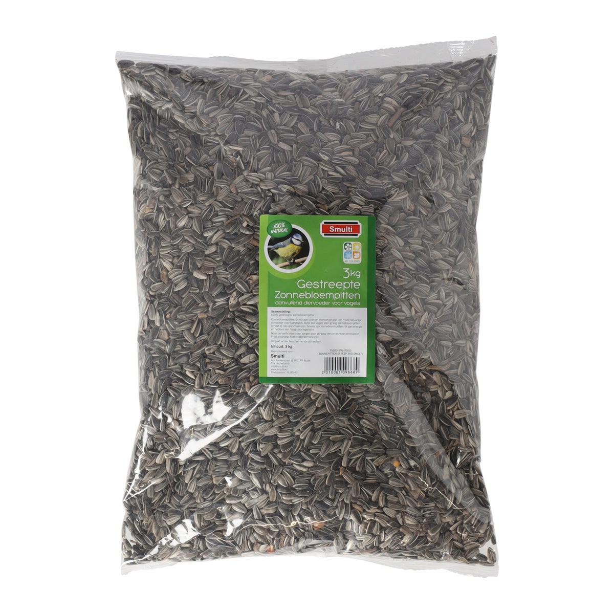 Zonnepitten streep 3kg Smulti Zonnepitten streep 3kg Smulti
