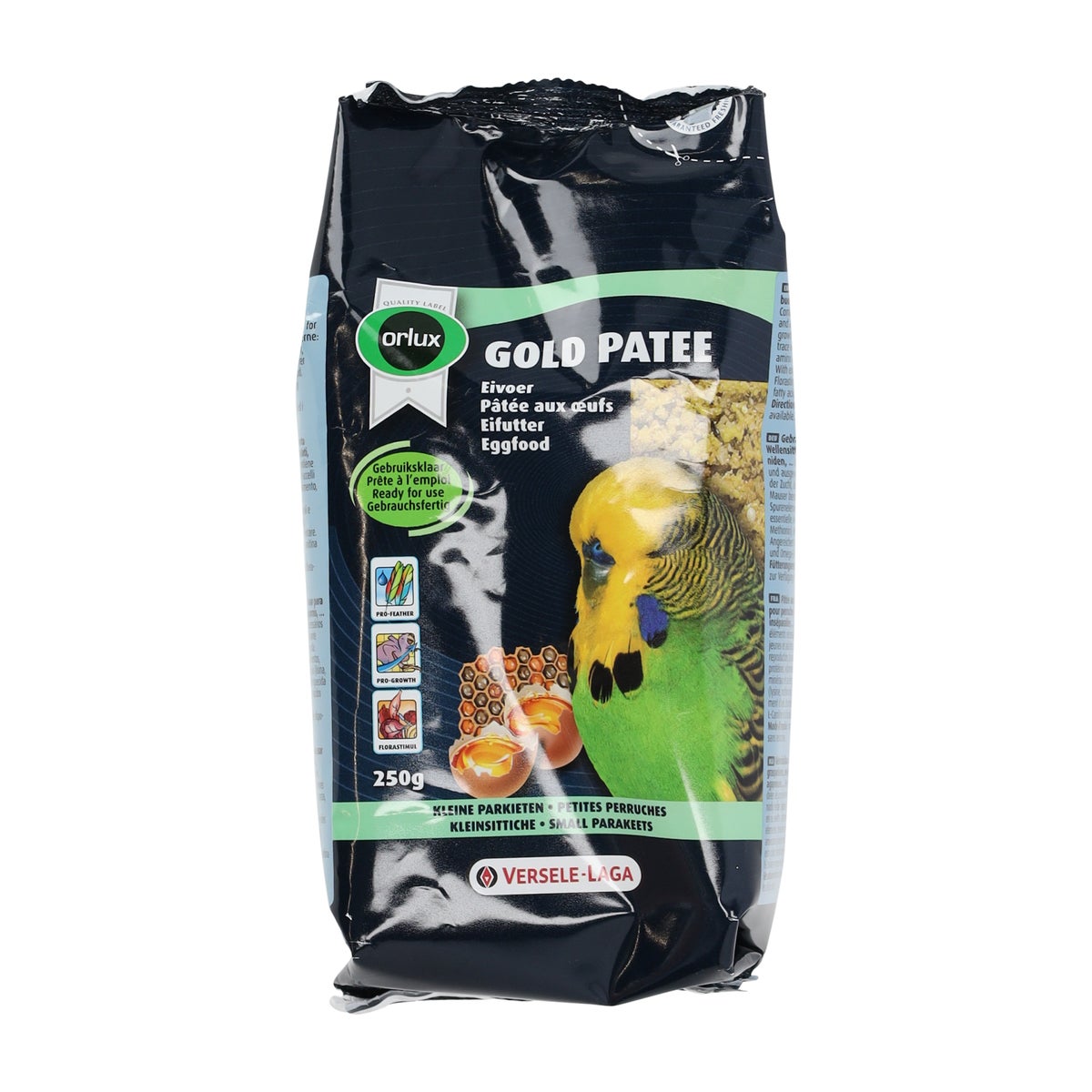 Eivoer nat parkiet gold 250 gram Eivoer nat parkiet gold 250 gram