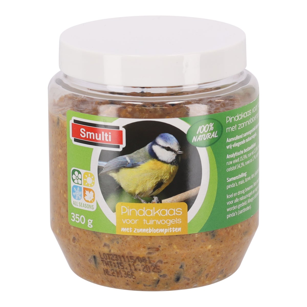 Pindakaas met zonnepitten 350 g Smulti Pindakaas met zonnepitten 350 g Smulti