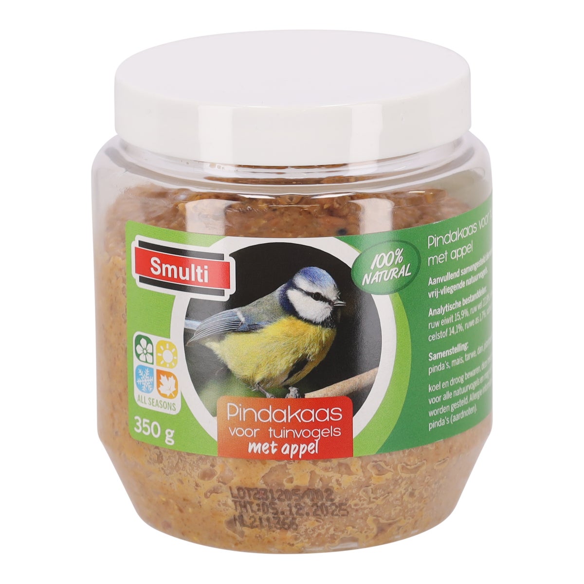 Pindakaas met appel 350 g Smulti Pindakaas met appel 350 g Smulti