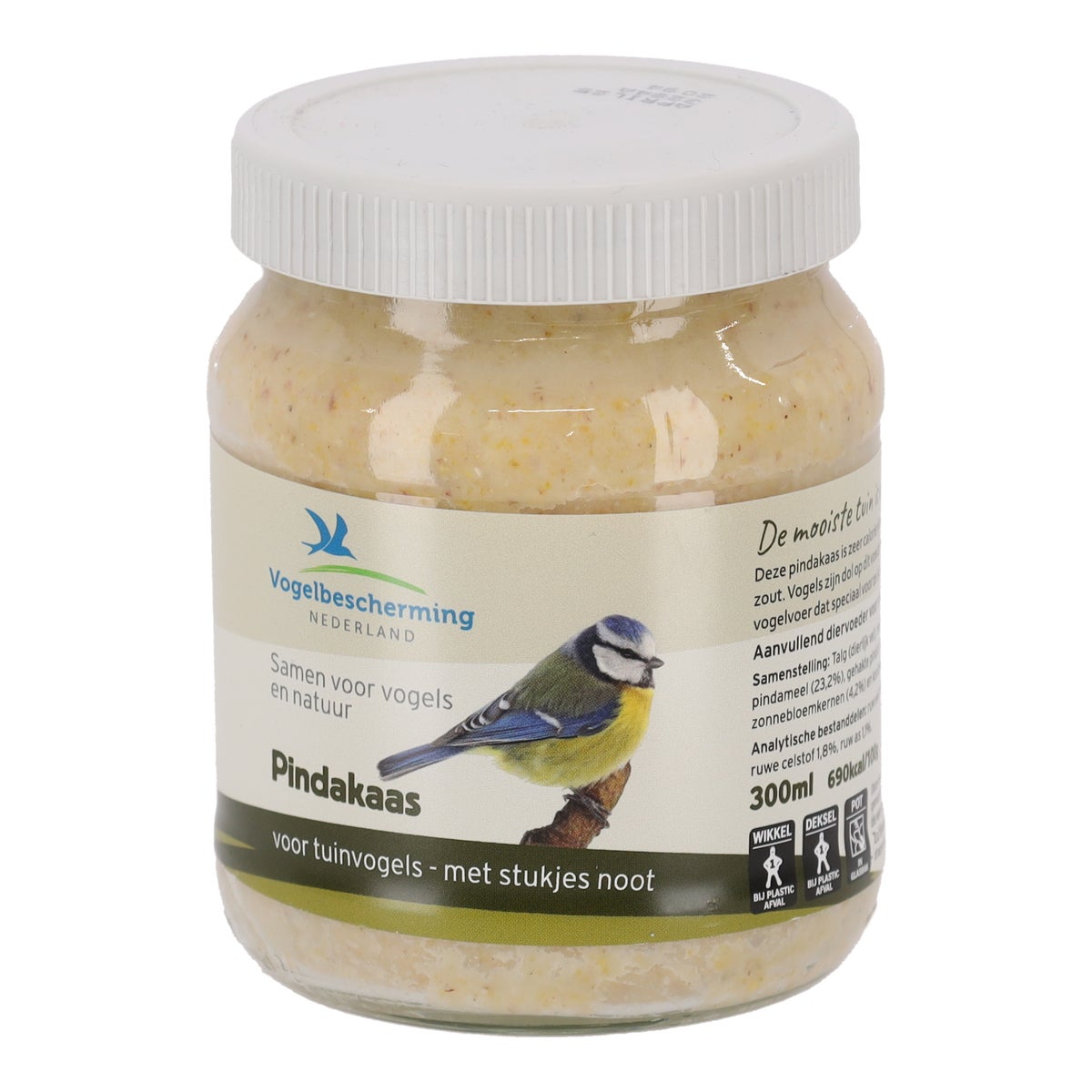 Pindakaas vogel + noten 330gr Pindakaas vogel + noten 330gr