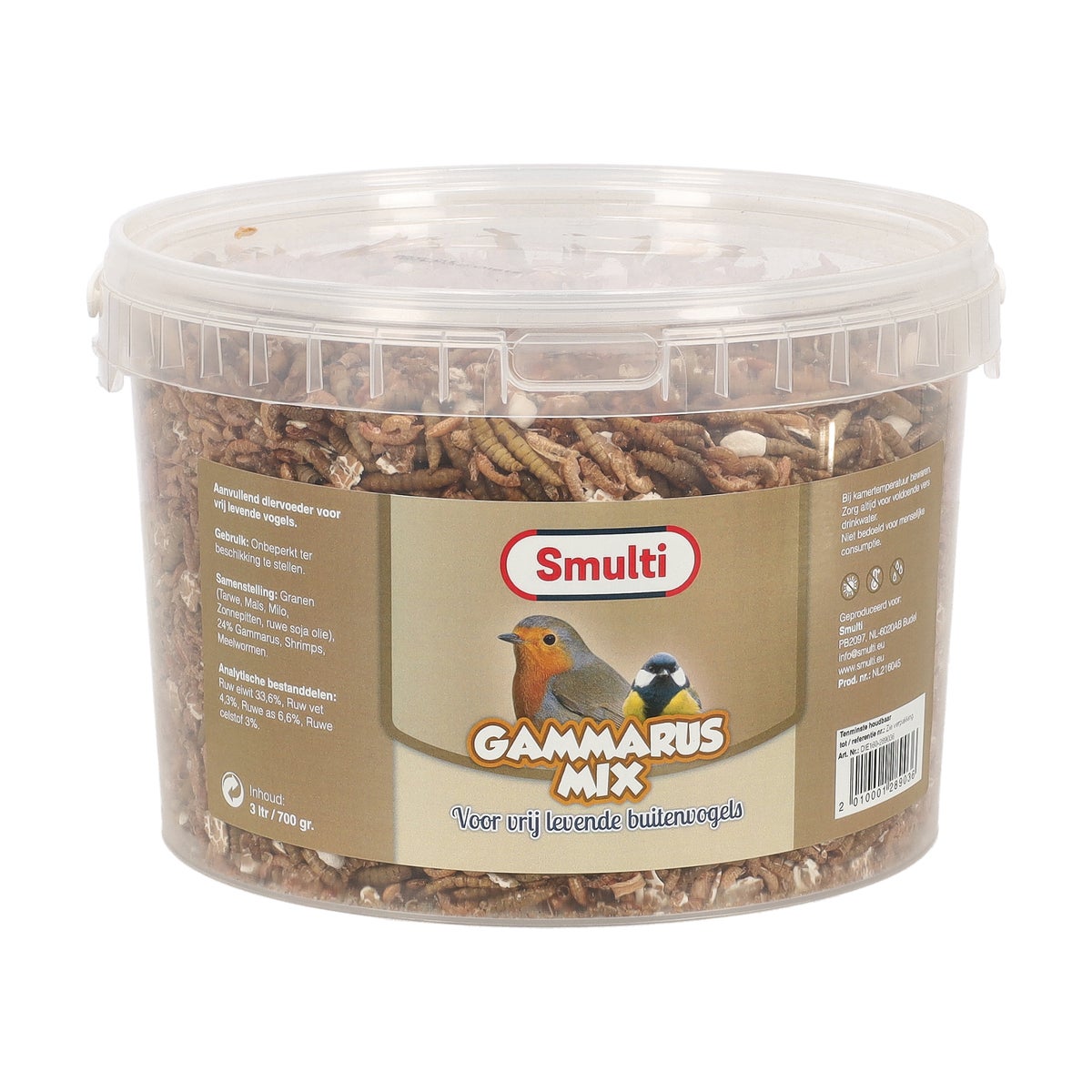 Voermix met gammarus Smulti 3 L Voermix met gammarus Smulti 3 L