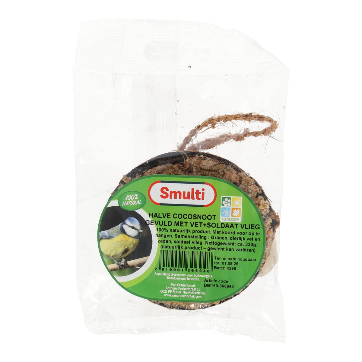 Cocosnoot half vet+soldaat vlieg Cocosnoot half vet+soldaat vlieg