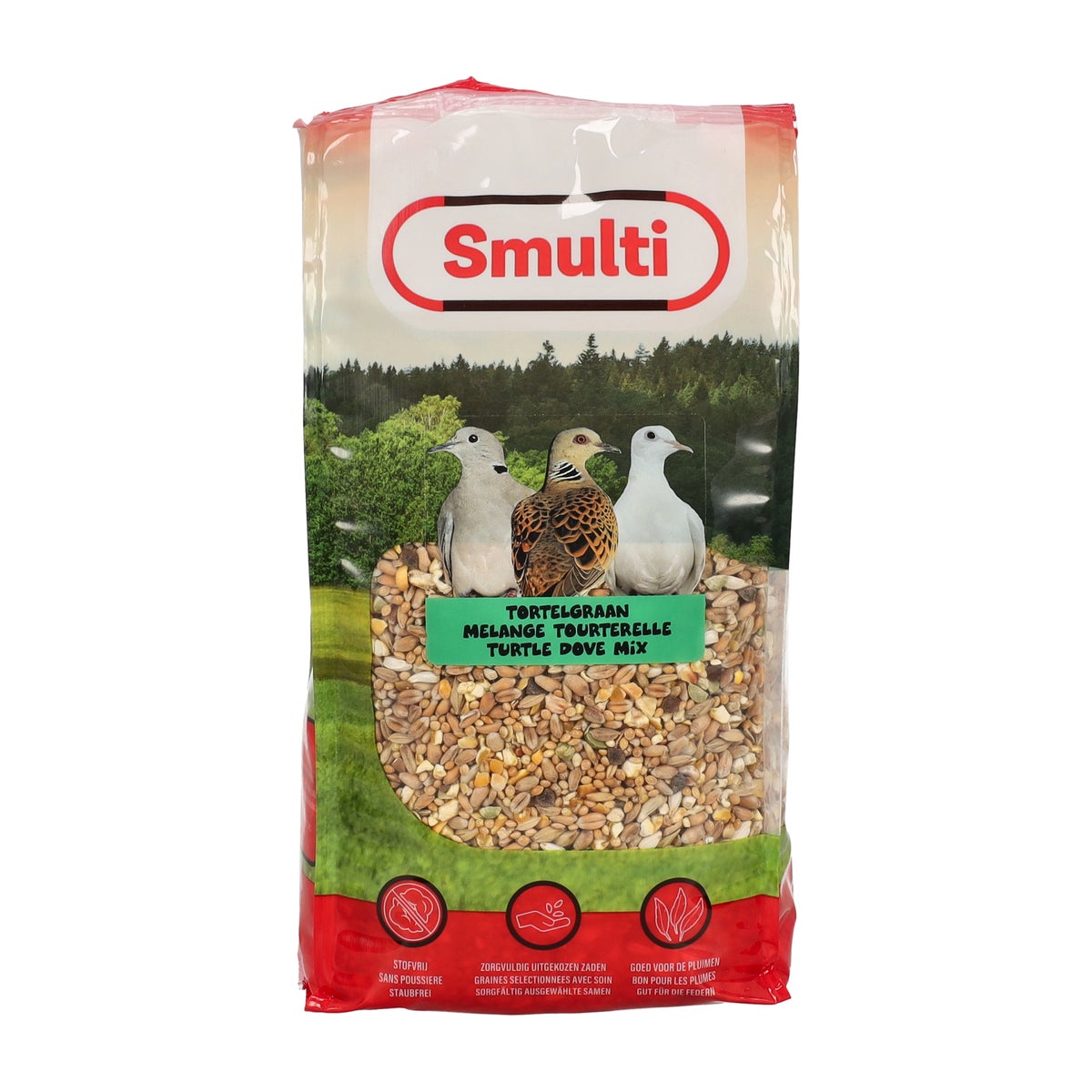 Voer vogel tortelduif 1kg Smulti Voer vogel tortelduif 1kg Smulti