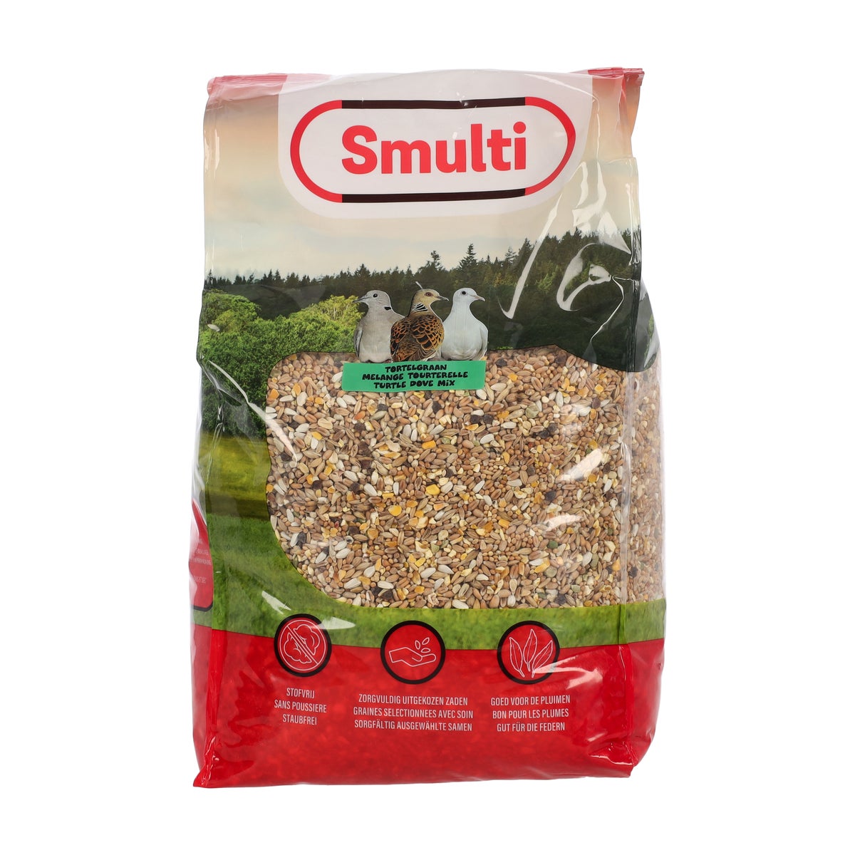 Voer vogel tortelduif 5kg Smulti Voer vogel tortelduif 5kg Smulti