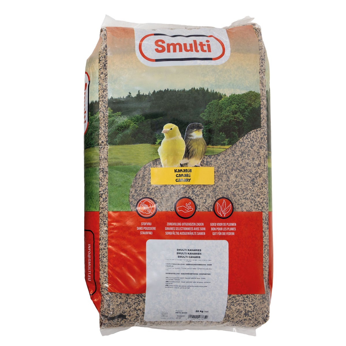 Voer vogel kanarie 20kg Smulti Voer vogel kanarie 20kg Smulti