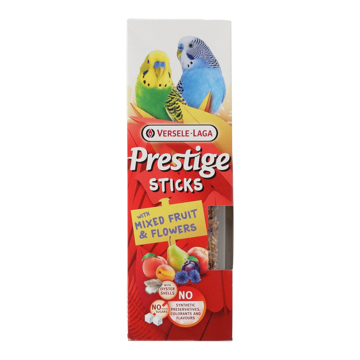 Stick parkiet gemengd fruit en bloemen 2 stuks Stick parkiet gemengd fruit en bloemen 2 stuks