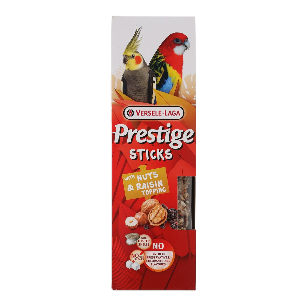 Stick parkiet en papegaai noten en rozijnen 2 stuks Stick parkiet en papegaai noten en rozijnen 2 stuks