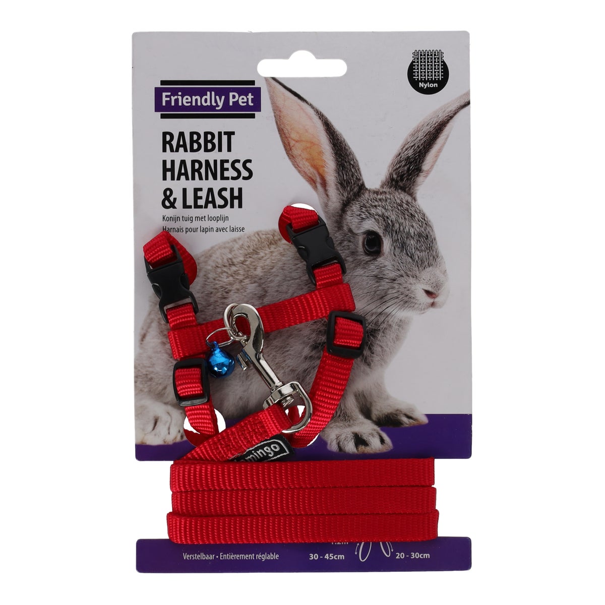 Tuig met looplijn konijn 20-30 cm Tuig met looplijn konijn 20-30 cm