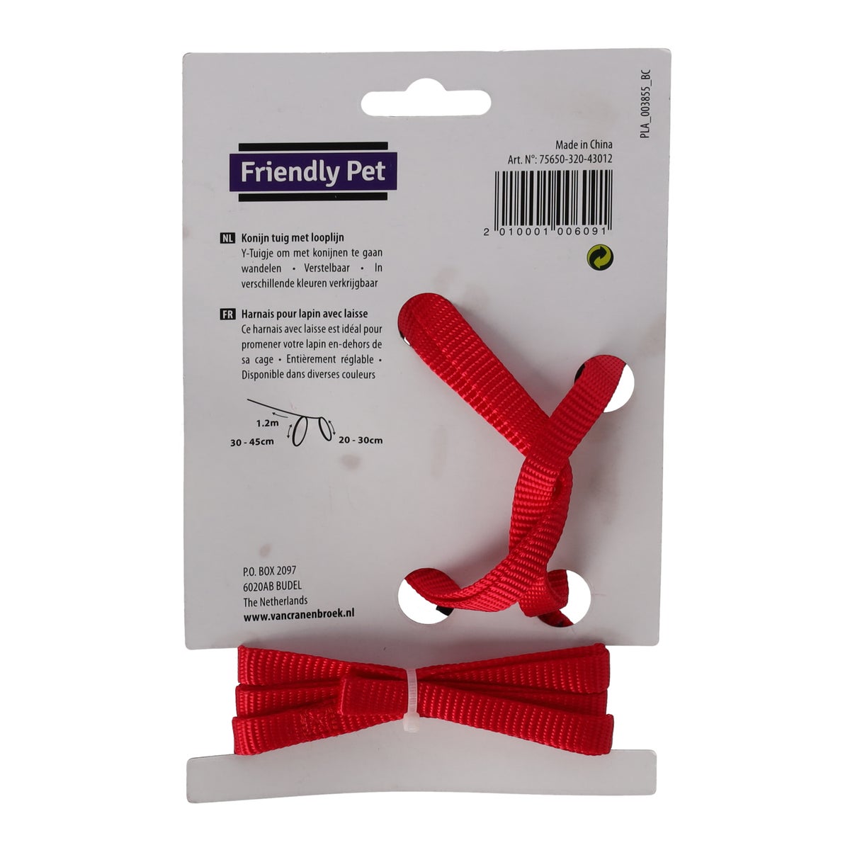 Tuig met looplijn konijn 20-30 cm Tuig met looplijn konijn 20-30 cm