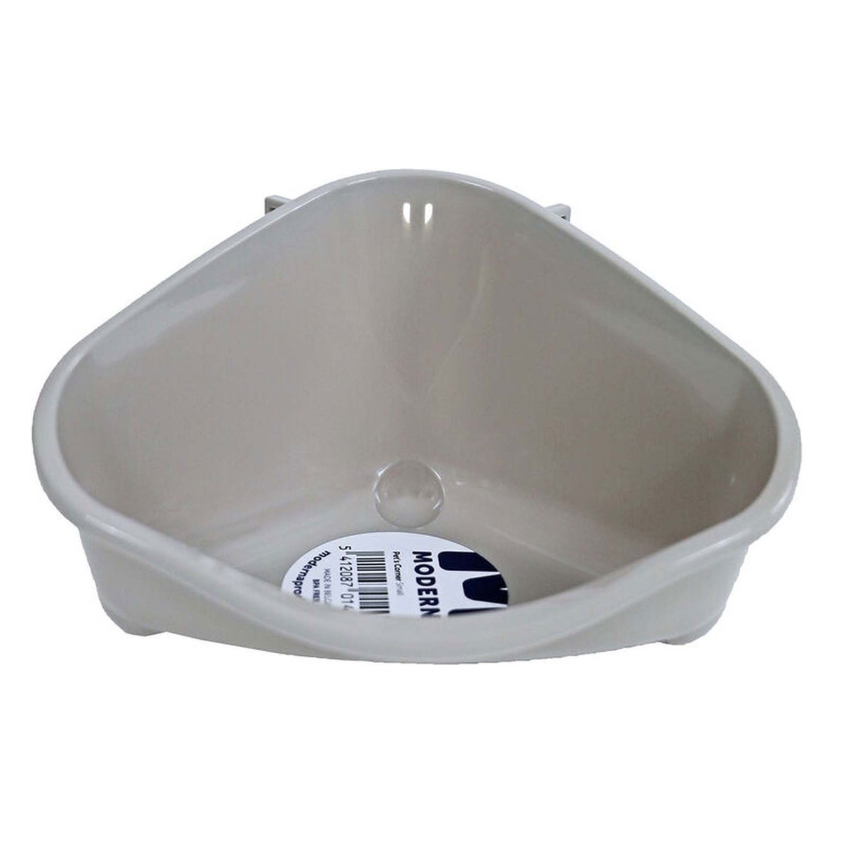 Knaagdiertoilet hoek small warmgrijs Knaagdiertoilet hoek small warmgrijs