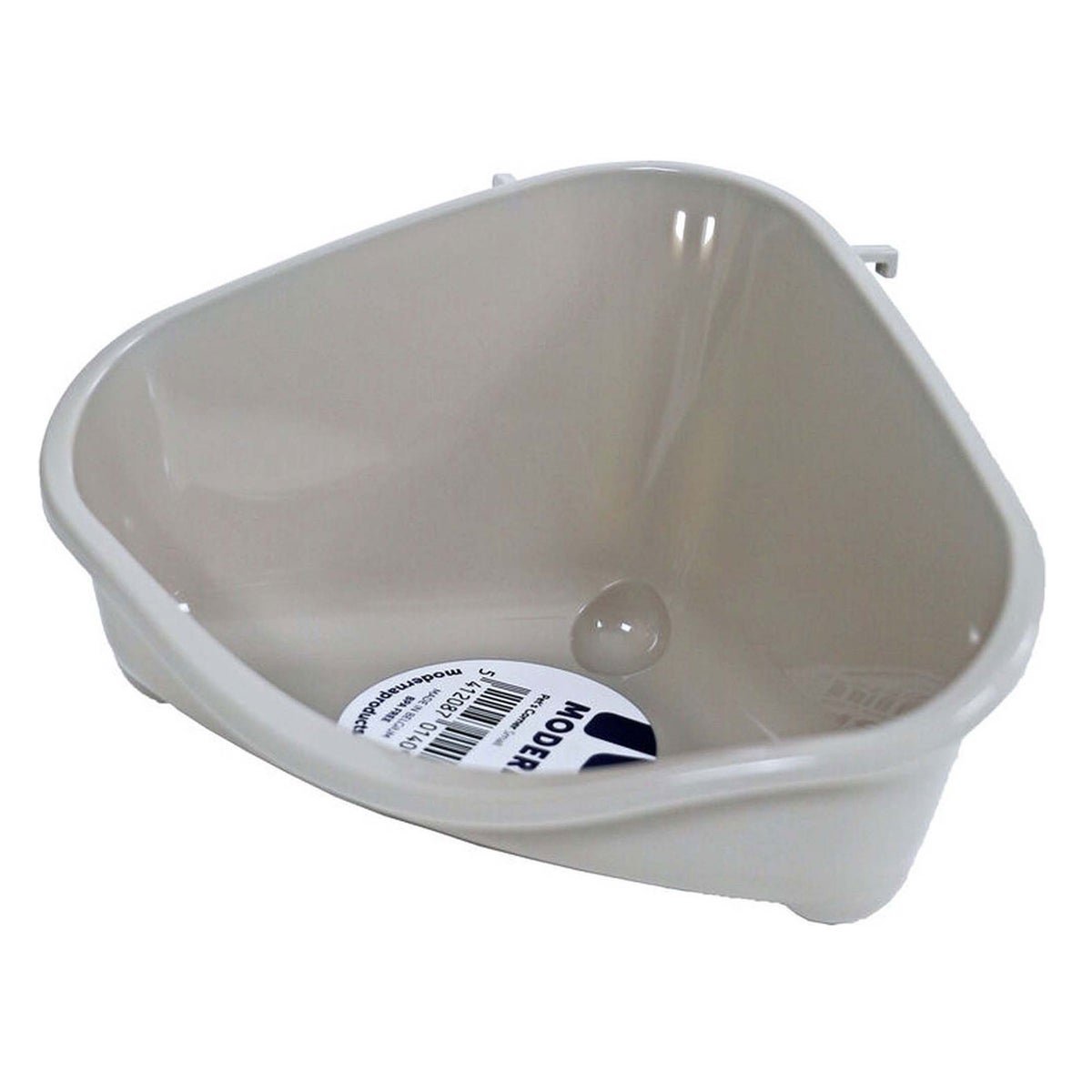 Knaagdiertoilet hoek small warmgrijs Knaagdiertoilet hoek small warmgrijs