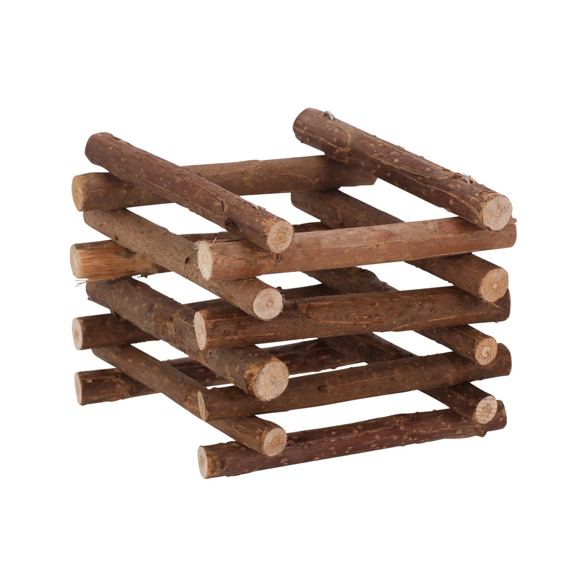 Knaagdier hooiruif vierkant hout 15 cm Knaagdier hooiruif vierkant hout 15 cm