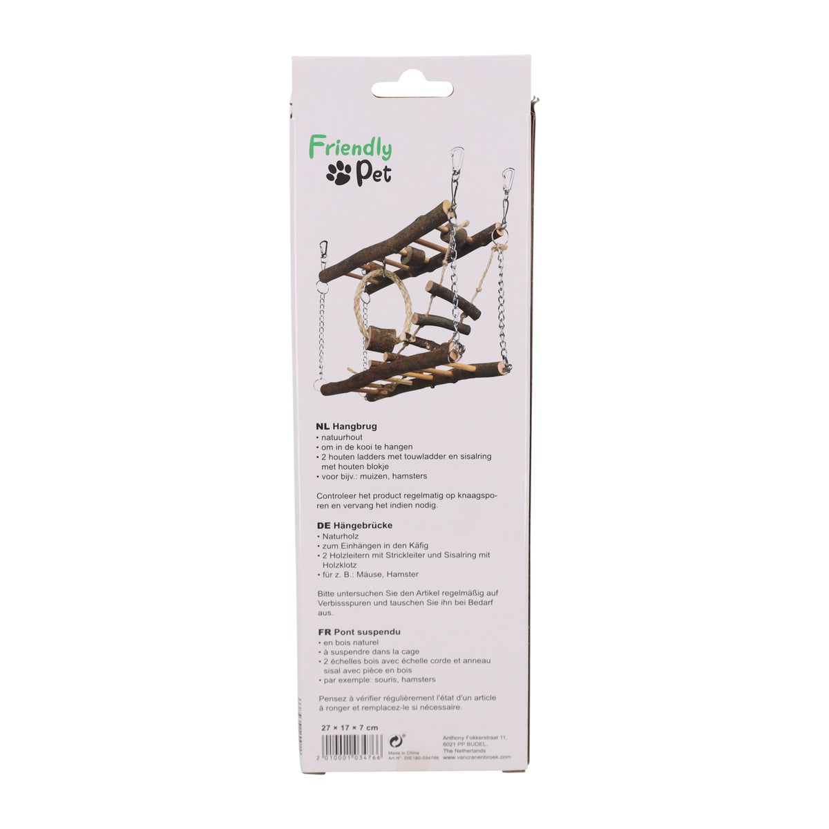 Knaagdier hang speeltoestel 27cm Knaagdier hang speeltoestel 27cm