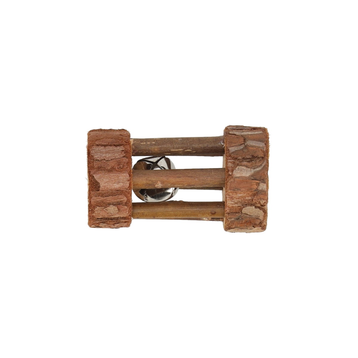 Knaagdier rol+bel natuur 7cm Knaagdier rol+bel natuur 7cm