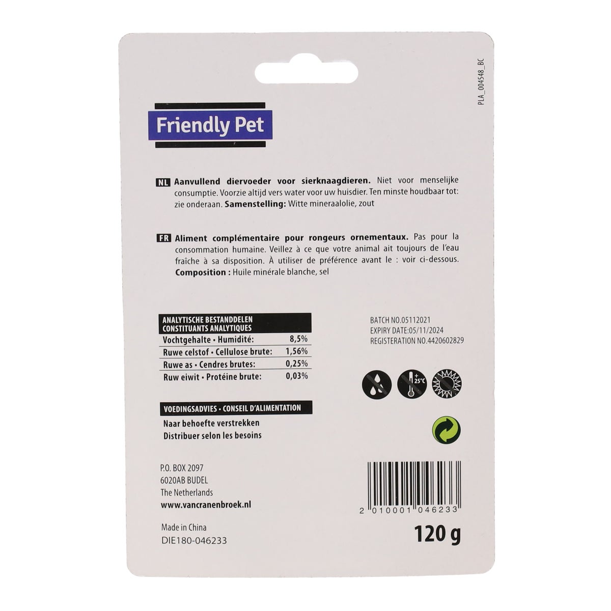 Snack knaagdier calcium hart 4st Snack knaagdier calcium hart 4st