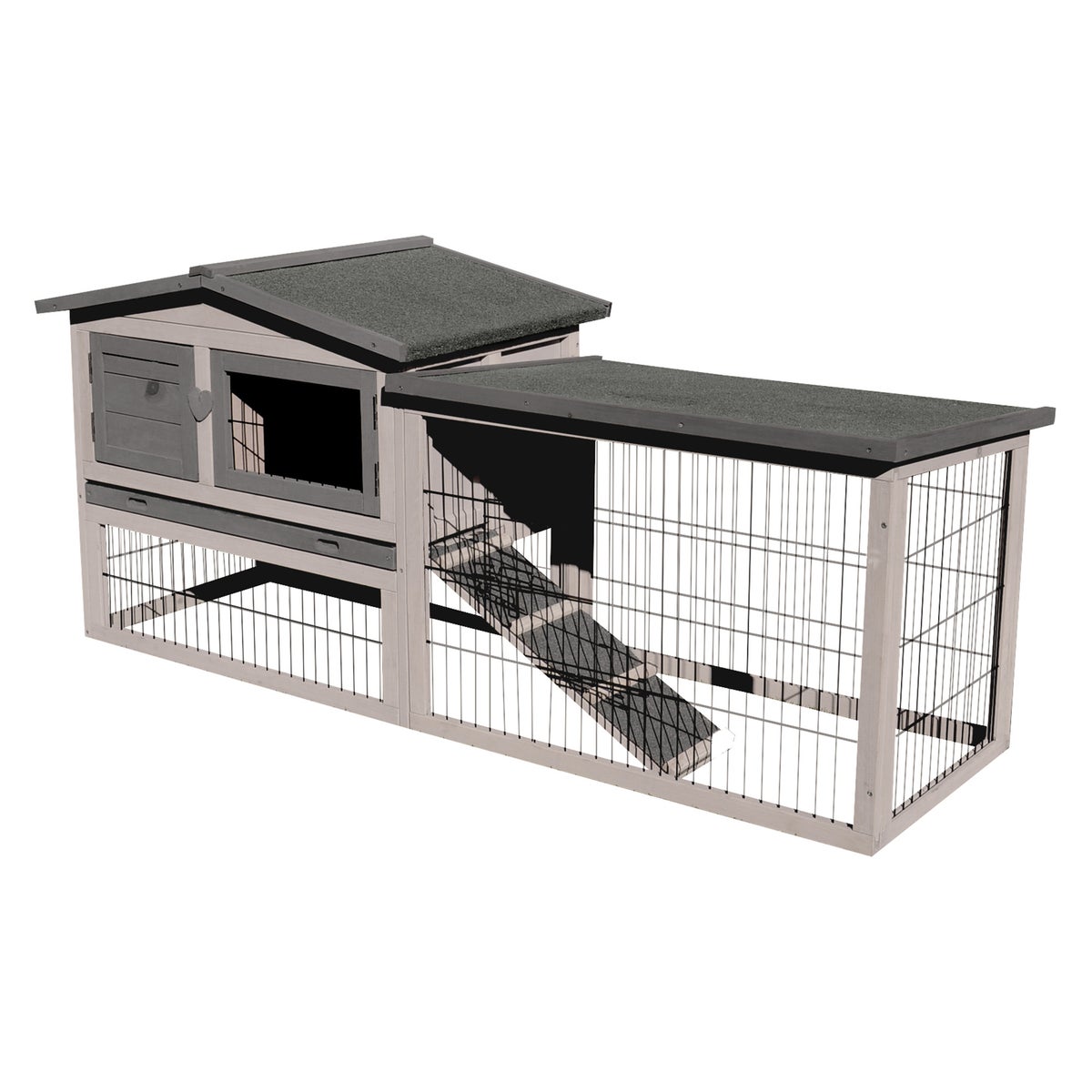 Konijnenhok met ren rainbow cottage 153cm Konijnenhok met ren rainbow cottage 153cm