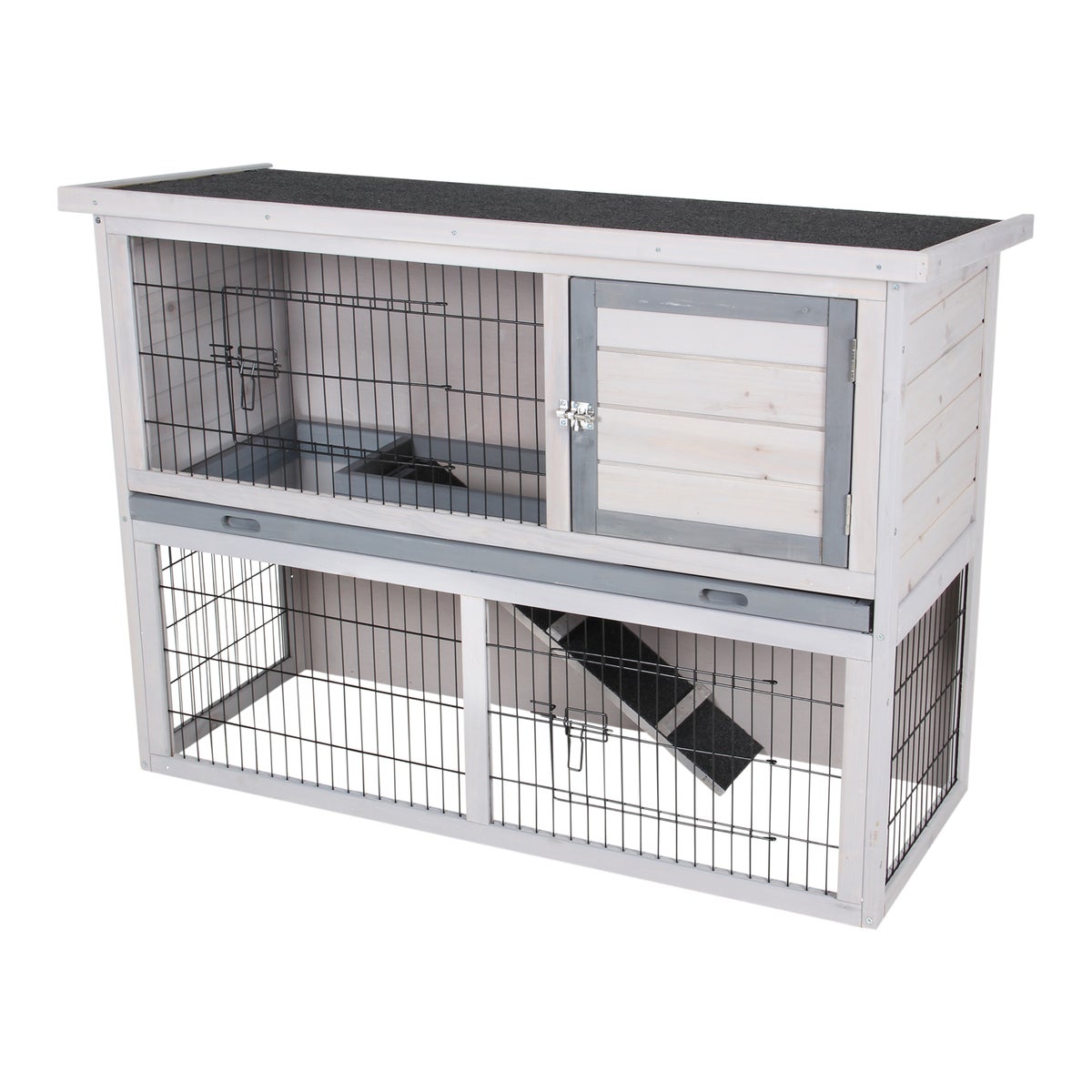 Konijnenhok 108 x 45 x 78 cm taupe Konijnenhok 108 x 45 x 78 cm taupe