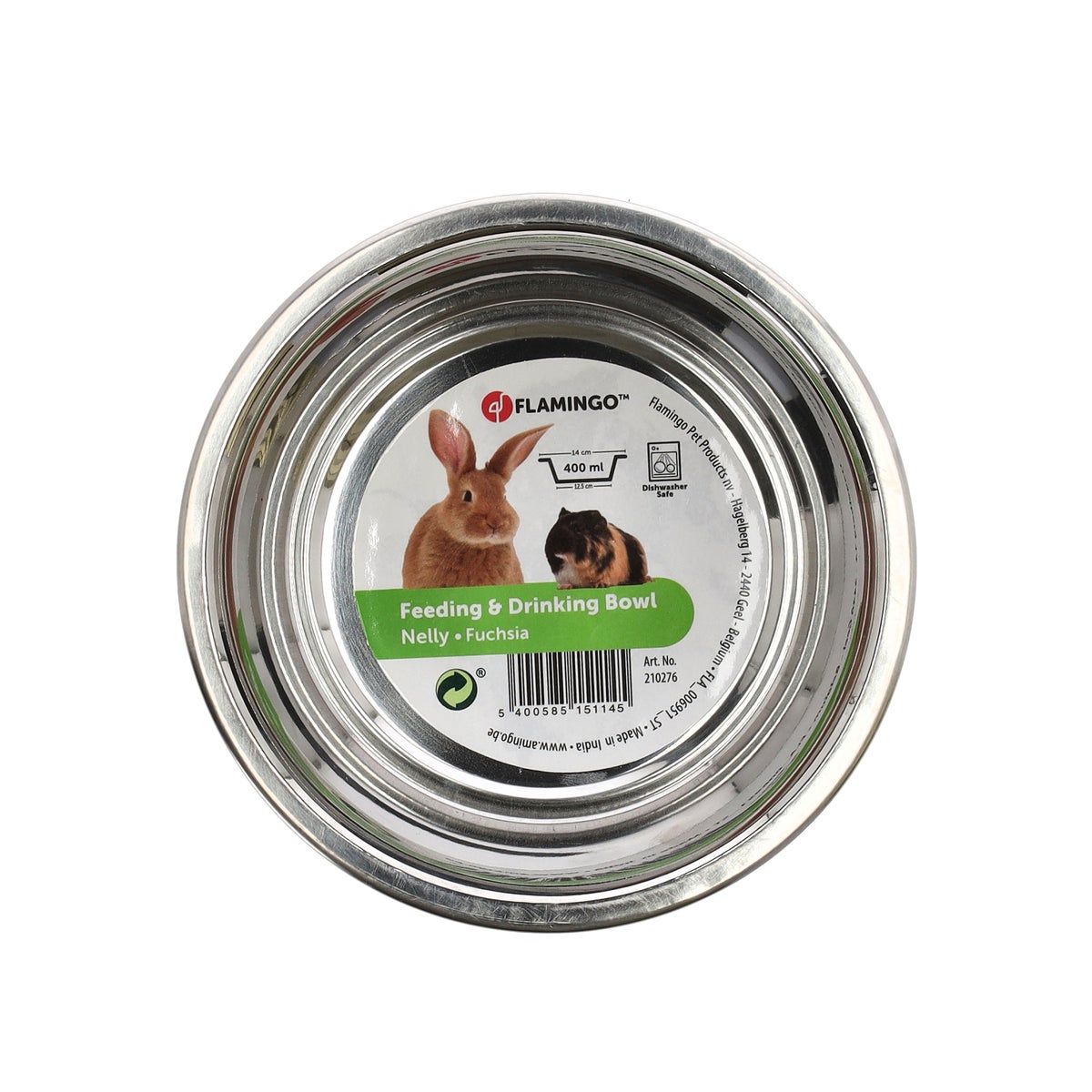 Eetpot knaagdier Nelly fuchsia 14cm 400ml Eetpot knaagdier Nelly fuchsia 14cm 400ml