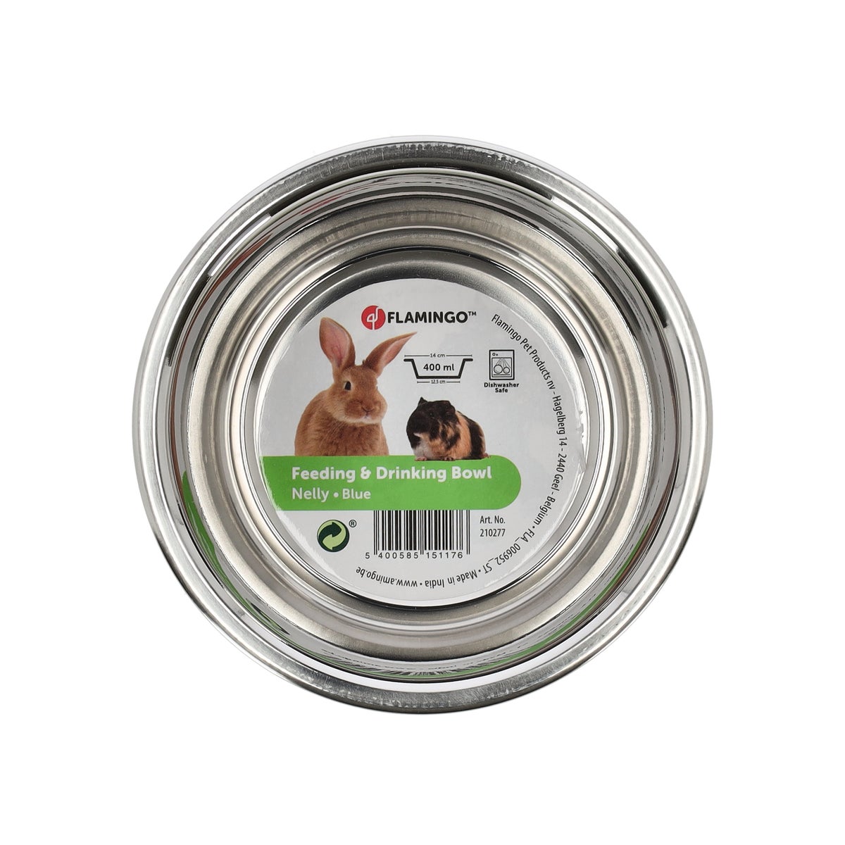Eetpot knaagd Nelly blauw 14cm 400ml Eetpot knaagd Nelly blauw 14cm 400ml
