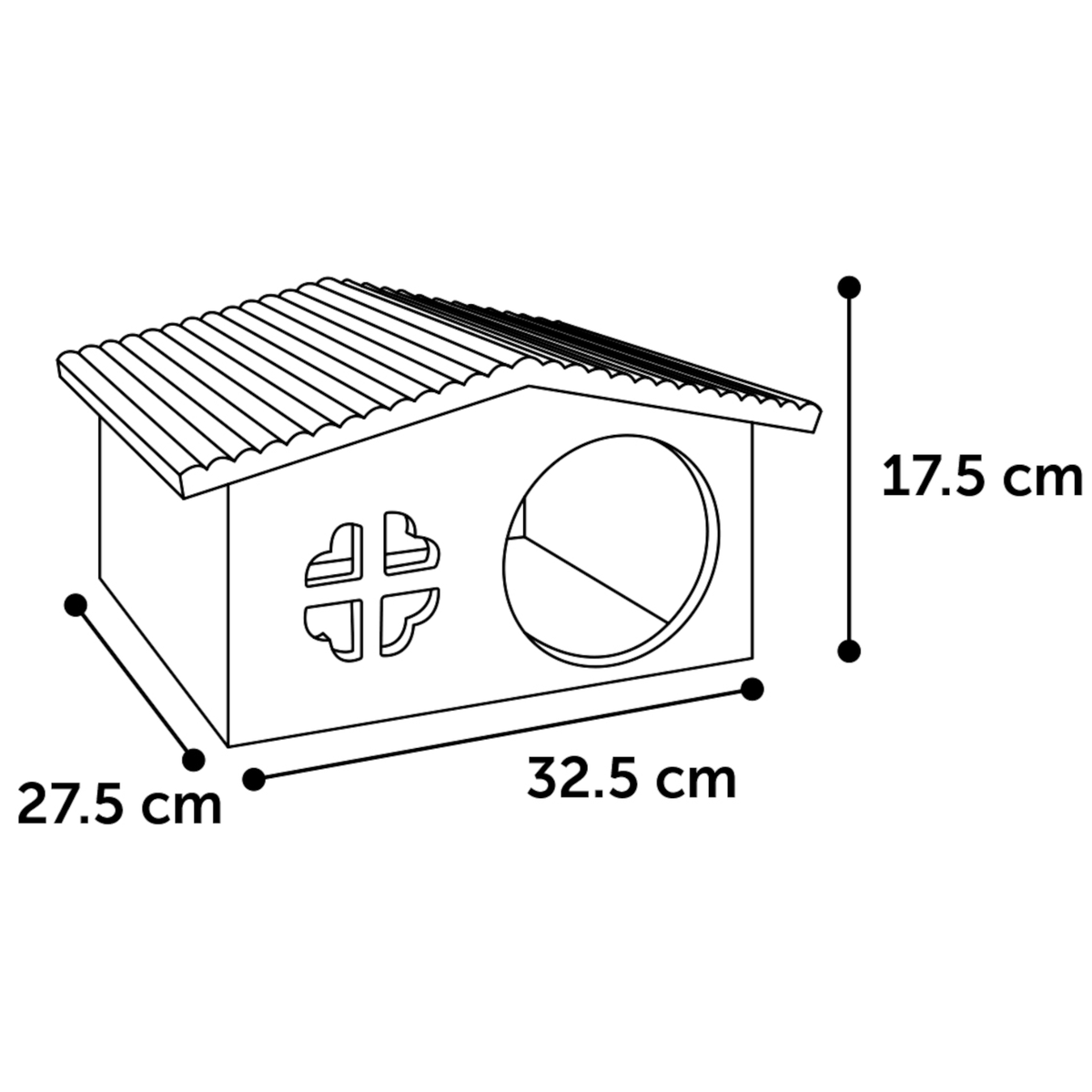 Knaagdierhuisje Stally 32,5 x 27,5 x 17,5 cm Knaagdierhuisje Stally 32,5 x 27,5 x 17,5 cm