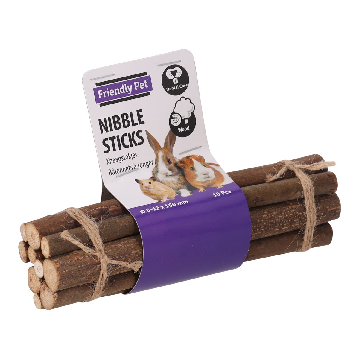 Knaagstok 16cm 10st knaagdier Knaagstok 16cm 10st knaagdier