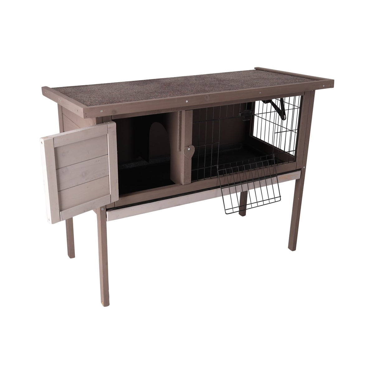 Konijnenhok 92 x 45 x 70 cm taupe Konijnenhok 92 x 45 x 70 cm taupe