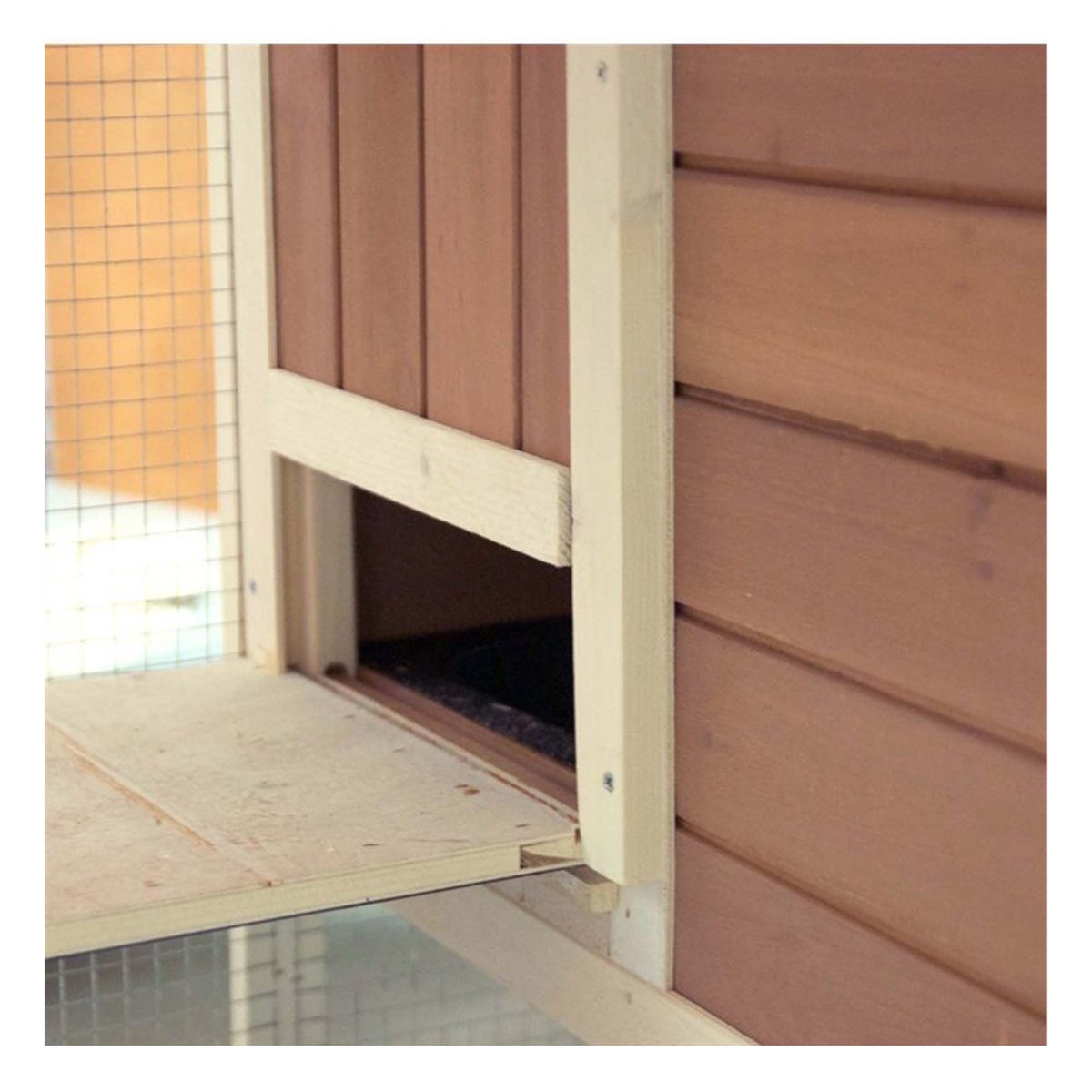 Konijnenhok met ren flappy urban 110cm Konijnenhok met ren flappy urban 110cm