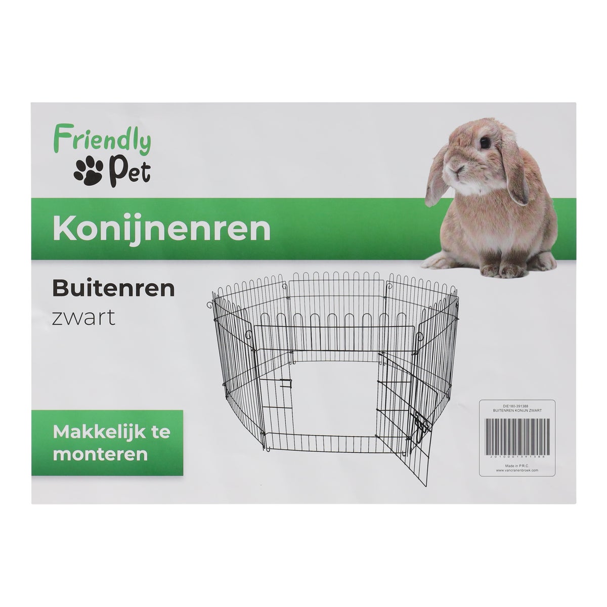 Buitenren konijn zwart Buitenren konijn zwart
