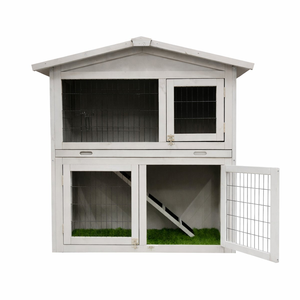 Konijnenhok 100 x 55 x 100 cm BC05 grijs Konijnenhok 100 x 55 x 100 cm BC05 grijs