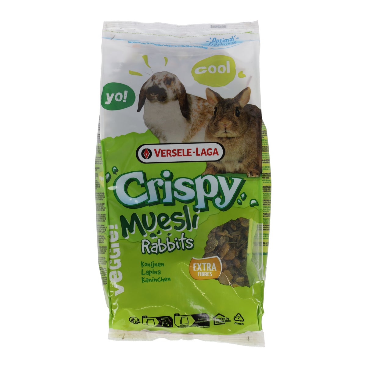 Voer voor knaagdieren en konijnen - muesli - 1 kg Voer voor knaagdieren en konijnen - muesli - 1 kg