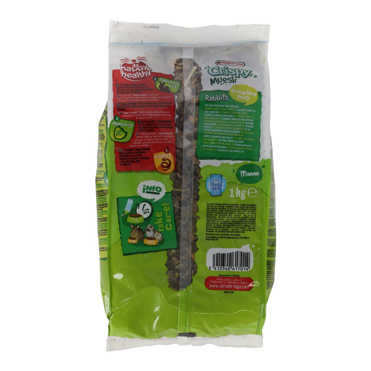 Voer voor knaagdieren en konijnen - muesli - 1 kg Voer voor knaagdieren en konijnen - muesli - 1 kg