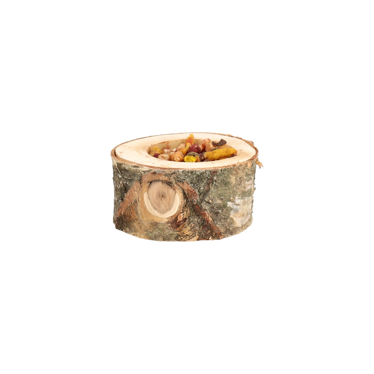 Snack knaagdier fruitkom hout 120gr Smulti Snack knaagdier fruitkom hout 120gr Smulti