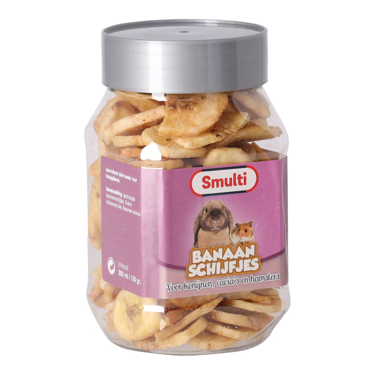 Snack knaag banaanschijfjes 150 gr Smulti Snack knaag banaanschijfjes 150 gr Smulti