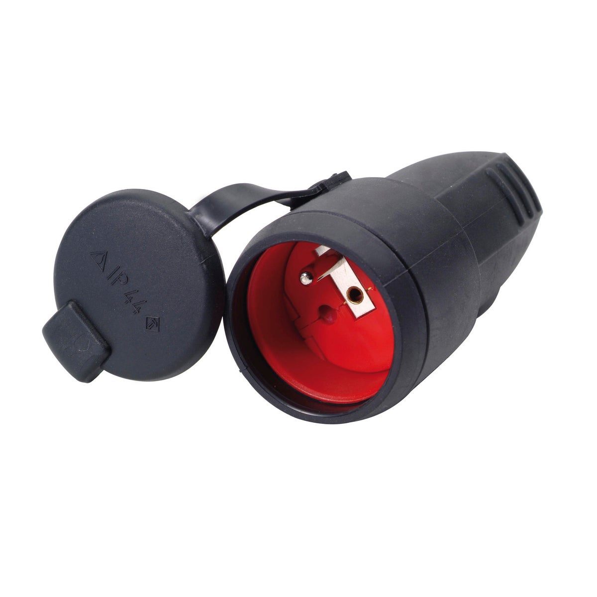 Contrastekker rubber PA 16A zwart Contrastekker rubber PA 16A zwart