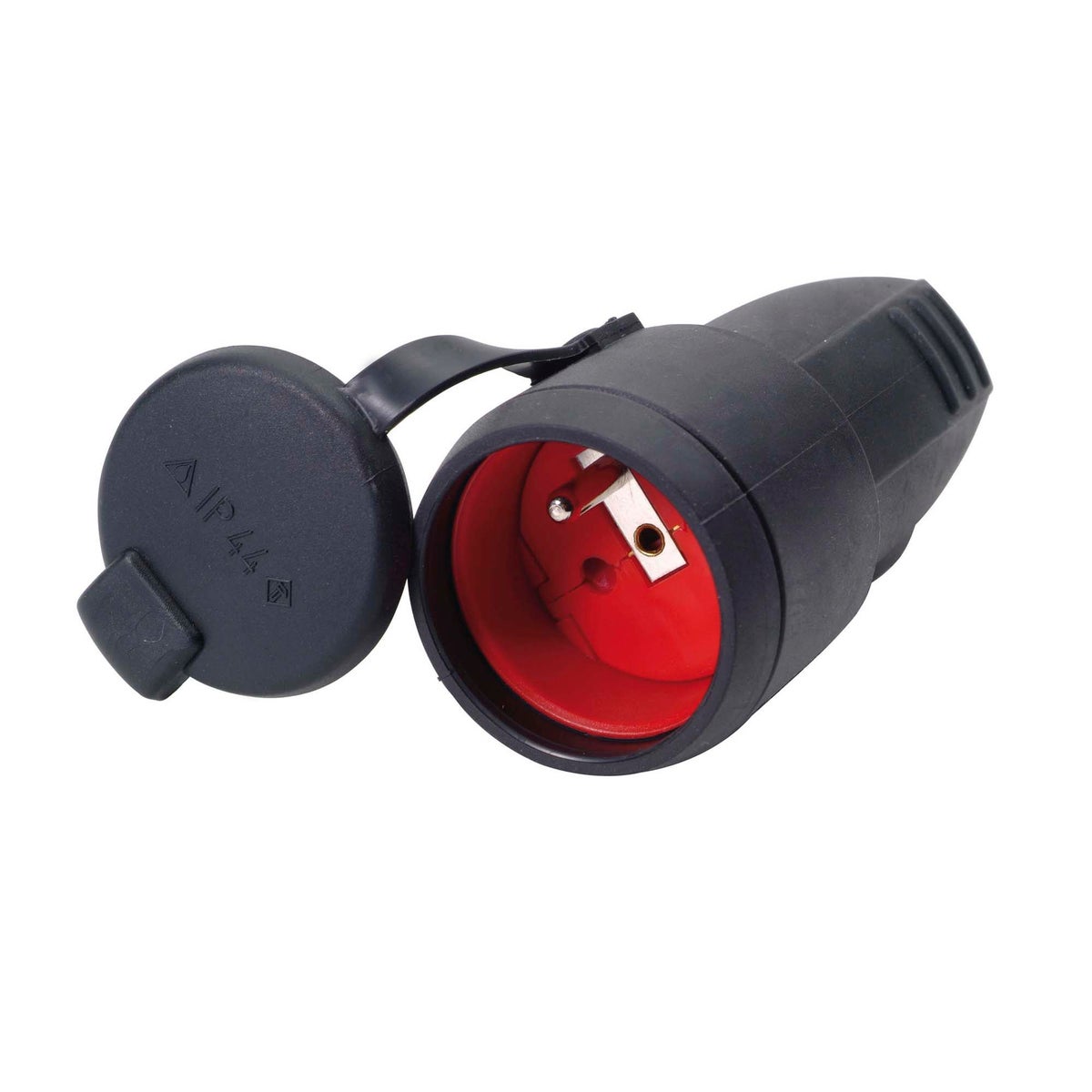 Contrastekker rubber PA 16A zwart Contrastekker rubber PA 16A zwart